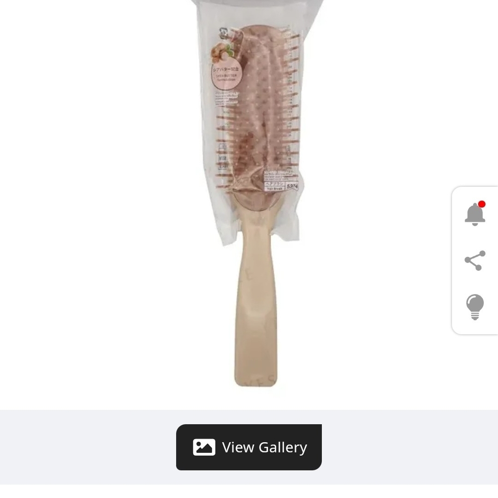 Daiso Shea Butter Hair Brush - Light Brown